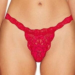 Free people x We are HAH (Hot as Hell) T String Me a Thong siren red XL NEW!